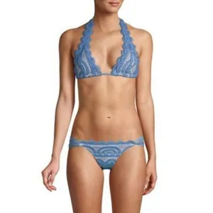 New. Pilyq sky blue lace bikini bottoms. Size small. Retails $76. NWOT thumbnail 10
