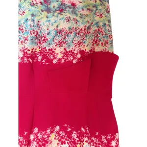 Antonio Melani Peplum Sleeveless Shift Dress Size 10 Pink White Floral Lined thumbnail 3
