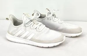 Adidas Cloudfoam Pure White Mesh Lightweight Running Sneakers Women’s 8 thumbnail 1