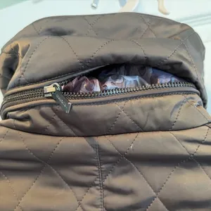 BCBGMAXAZRIA Quilted Puffer Women’s Coat Coffee Brown Sz S Full-Zip Long Hooded thumbnail 11