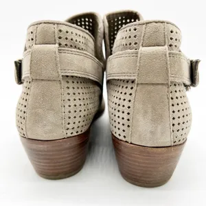 Sam Edelman Womens 9 Paula‎ Perforated Leather Buckle Ankle Boot Putty Suede thumbnail 2