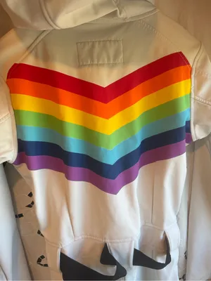 OOSC Rainbow Road Ski Suit S Rainbow One Piece Snowboard Retro Snow / ski thumbnail 4