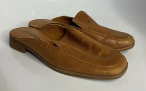 Lucky‎ Brand Lisinda slip on mules cognac leather women's size 8 business casual thumbnail 1