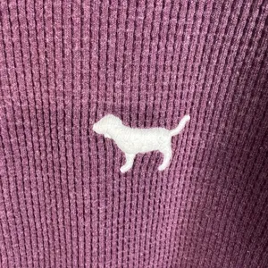Victoria's Secret Purple Sleepwear Thermal Waffle Shirt Henley‎ Women’s Size L thumbnail 4