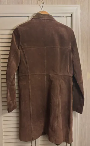 JG HOOK *VINTAGE*1990s* DARK BROWN SUEDE COAT Size M thumbnail 3