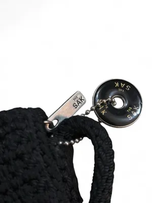 The Sak Black Crochet Crossbody Bag Festival Boho Casual Classic thumbnail 3