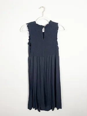 The Nines By Hatch Sleeveless Smock Bodice Black Midi Dress Small thumbnail 3