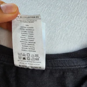 B&C Collection Hes Wireless Bird‎ Graphic T-Shirt Charcoal Black Cotton BC0099 M thumbnail 4