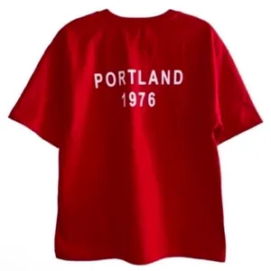 Zara Red Cotton T-shirt(Size Medium) thumbnail 3