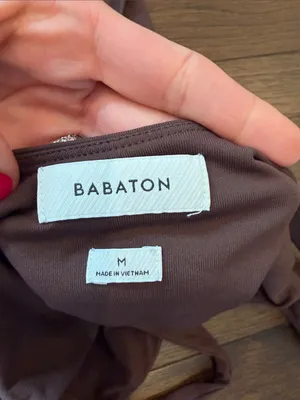 Babaton Contour Sweetheart Bodysuit in Brown Size Medium - C11-716 thumbnail 3