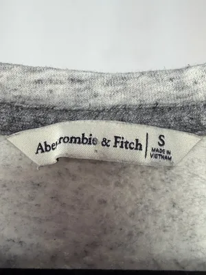 Vintage Abercrombie & Fitch‎ NYC Graphic 3/4 Crewneck Sweatshirt Gray Rose Gold thumbnail 2