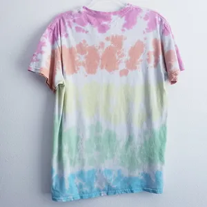Vintage Wood Stock Liquid Blue Tie Dye Short Sleeve Band Tee Shirt thumbnail 4