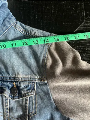 Y2K Abercrombie & Fitch Women's Hooded Jean Trucker Jacket Size S thumbnail 8