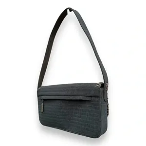 Stuart Weitzman Handbag Solid Green Textured Shoulder Bag Purse‎ with Dust Bag thumbnail 5