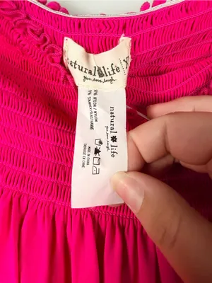 Natural life hot pink smocked waist skirt with shorts size XL thumbnail 5
