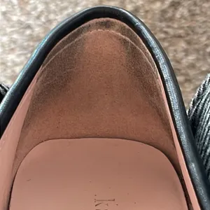 Kate Spade Black Carmen Leather Driving Loafers with Silver Spade Hardware 7B thumbnail 13