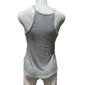 Splendid Tank Top Womens M Heather Gray Ribbed Racerback High Neck Stretch thumbnail 7