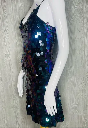Nwt color shifting crystal doll large sequin dress eras tour y2k style mermaid s thumbnail 12