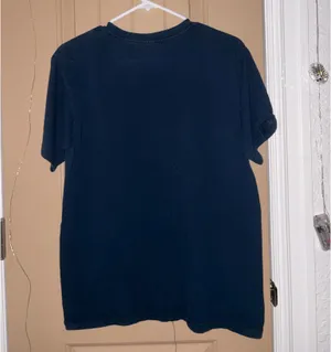 Yazbek Navy blue Embroidered Cozumel Mexico 100% cotton t-shirt Medium thumbnail 2