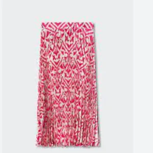 NWT ZARA Pleated Chiffon Fabric Bloggers Fave All Over Pattern Midi Skirt thumbnail 3