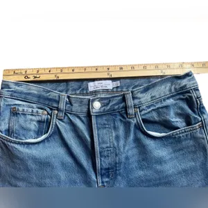 & OTHER STORIES Blue Stonewashed Denim Straight Leg Button-Fly Jeans - Sz 31/30 thumbnail 12