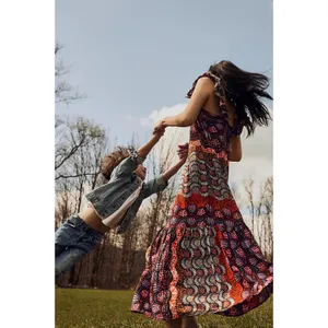 Anthropologie COREY LYNN CALTER Doriane Midi Dress Print Ruffled Abstract XS thumbnail 4