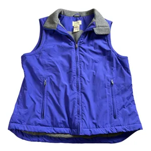 L.L. Bean Vest Women Medium Purple Fleece Lined Full Zip Outdoor Gorpcore Hiking thumbnail 1