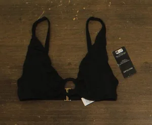 Lauren Ralph Lauren Beach Club Macrame Ring Bikini Top 20501142 Black 6 thumbnail 1