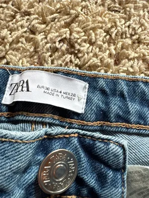 Zara Medium Blue Boyfriend Jeans thumbnail 2