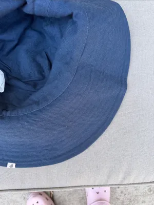 Pact Organic Cotton Navy Blue Wide-Brim Sun Hat NEW thumbnail 3