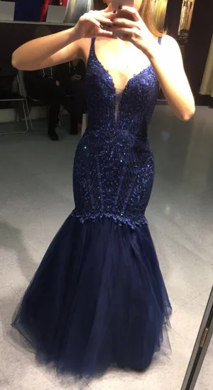 Prom shop Prom Dress Blue Size 2 thumbnail 4