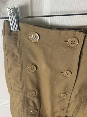 Farm Rio Brown Yoked Midi Skirt XS thumbnail 4