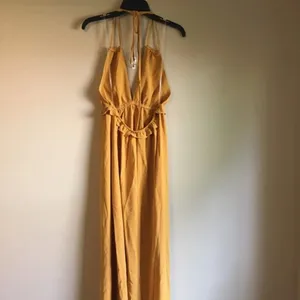 NWT FavLux medium mustard‎ maxi dress thumbnail 2