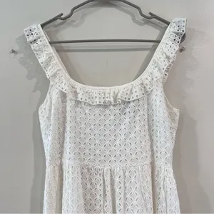 Lulus Make‎ a Wish White Eyelet Ruffled Mini Dress MEDIUM thumbnail 6
