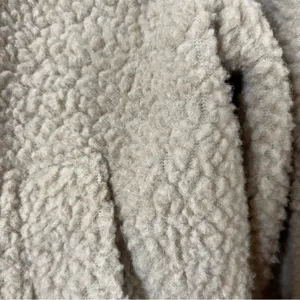 Beige Brown Teddy Bomber Jacket Womens Size Medium Sherpa Cozy Dressy Casual thumbnail 4