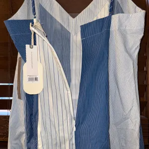 Anthropologie NWT $238 x Plenty by Tracy Reese V-Neck Blue High-Low Dress M thumbnail 9