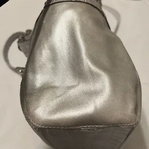 Genna de Rossi silver handbag tons of pockets animal print details GUC thumbnail 11