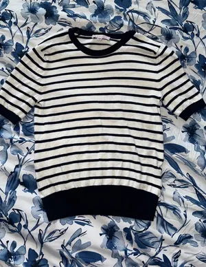 Philosophy Striped Sweater Top thumbnail 1