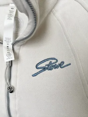 Lululemon Scuba Oversized Funnel Neck Half Zip, Bone thumbnail 3