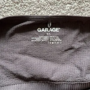 Garage Gray Ribbed Halter Crop Top Bralette Size Large Y2K Stretch thumbnail 4