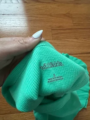 wild fable Ribbed High-Neck Tank Top in Bright Green thumbnail 3