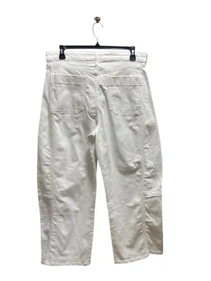 Pilcro Heritage Curve Mid-Rise Barrel Leg Jeans White Size 32T Anthropologie thumbnail 12