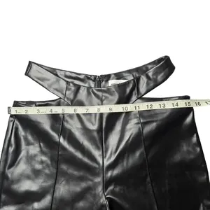 Superdown Black Faux Leather‎ Sia Cutout Pants thumbnail 3