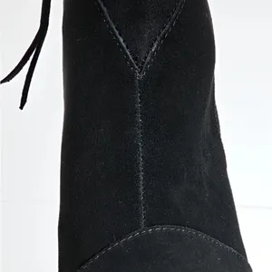 Toms Women’s Lunata Black Suede Mid Block Booties Size 9‎ thumbnail 7