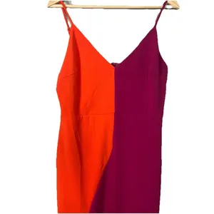 Lulus Perfect Duo Coral Red and Purple Color Block Bodycon Mini Dress Size Large thumbnail 15