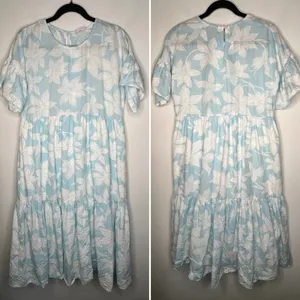 Seraphina Blue Floral Maxi Dress Size Small thumbnail 2