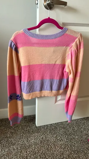 SHEIN Pink Star Sweater thumbnail 2