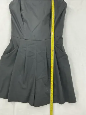 Black Halo Strapless Black Romper Dress with Pockets 987 thumbnail 5