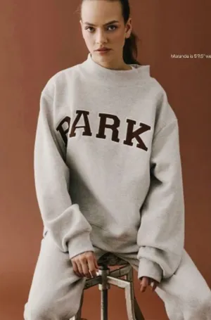 Parke Cities Varsity Mockneck Grey/Texas Brown Brand New size L/XL thumbnail 1
