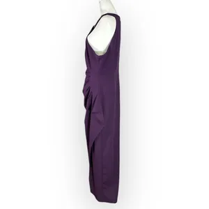 S.L. Fashions SLNY Maxi Dress Women's Plus 18 Purple Embellished Halter Neckline thumbnail 4